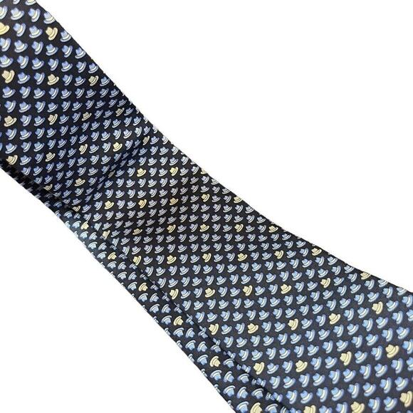 Jos A Bank Joseph 1905 Blue Fedora Hat Print Mens 100% Silk Necktie Neck Tie - Picture 7 of 15